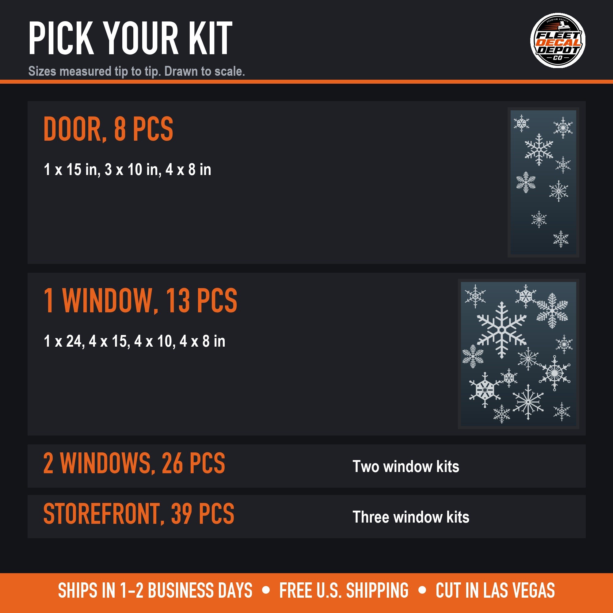 Kit contents: Door 8 pieces, 1 Window 13 pieces, 2 Windows 26 pieces, Storefront 39 pieces (product photo 3 of 6)