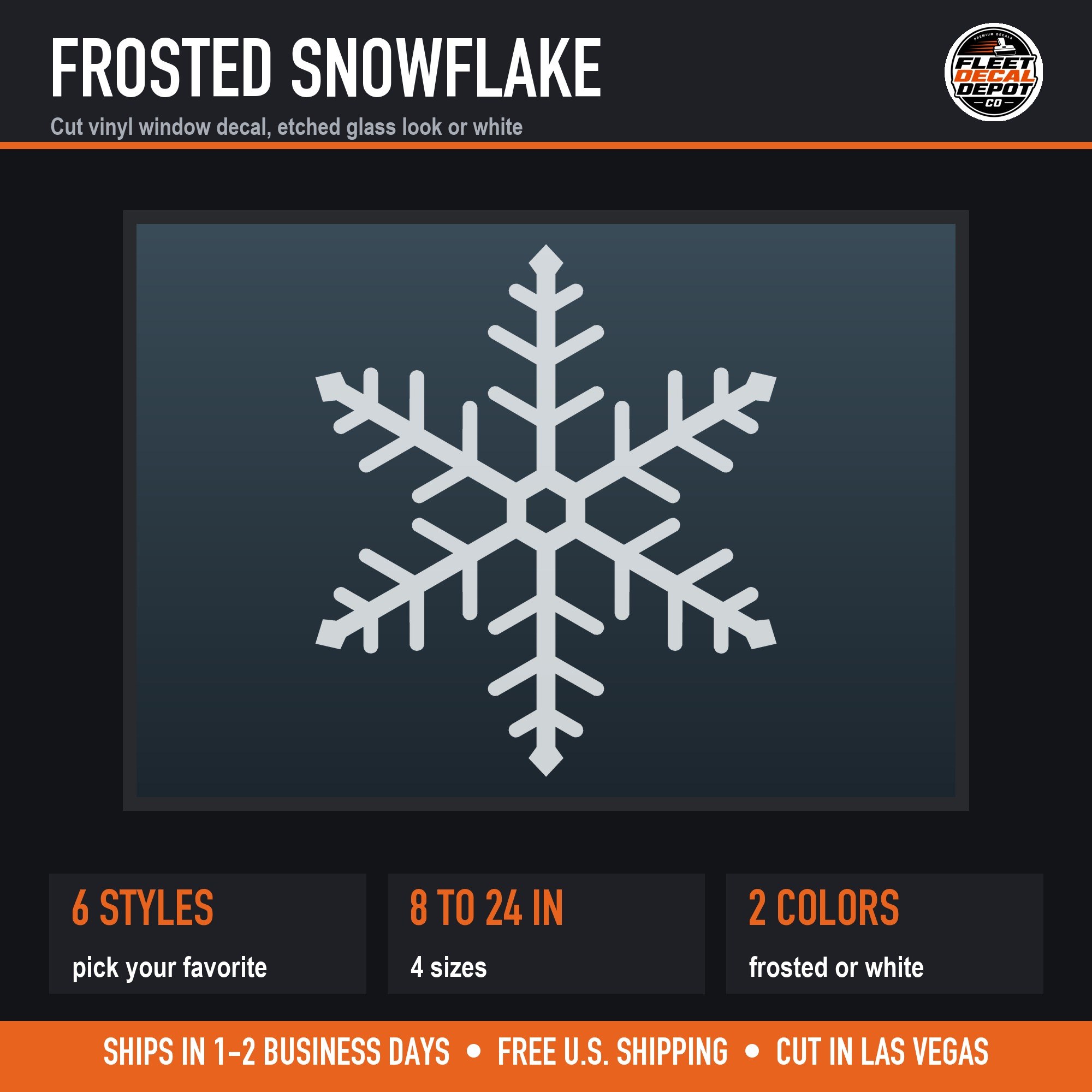 Frosted Snowflake Window Decal