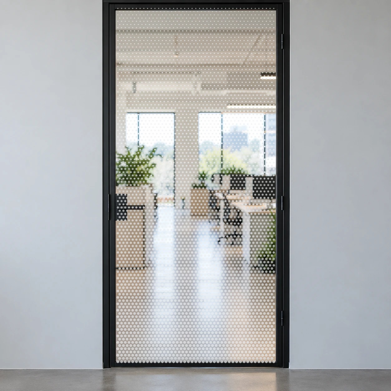 Gradient Frosted Window Film — shown on a glass storefront (product photo 2 of 6)