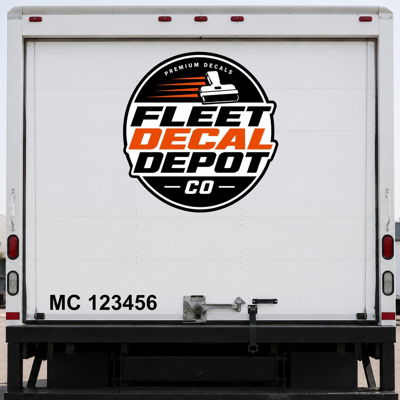 MC Number Decal for Truck, Motor Carrier Compliance Sticker Set of 2 — photo 1