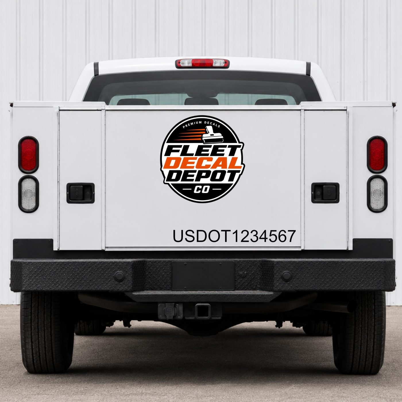 Custom USDOT Number Decals (Set of 2), Outdoor Vinyl Truck Lettering — photo 4